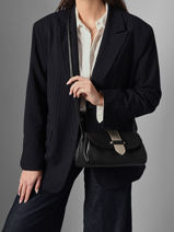 Sac Bandouli�re M Agnes Cuir Etrier Marron agnes EAGC205M-vue-porte