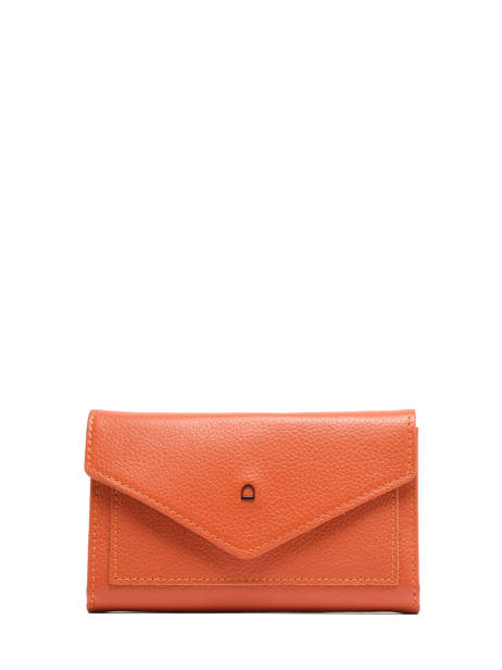 Porte-monnaie Madras Cuir Etrier Orange madras EMAD469