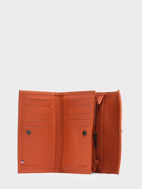 Porte-monnaie Madras Cuir Etrier Orange madras EMAD469 vue secondaire 1